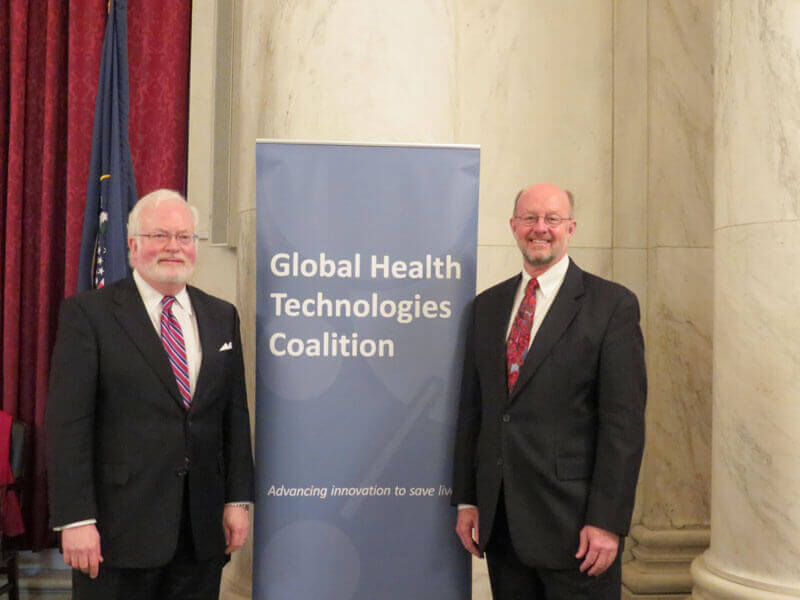 Lee Hall (left) and Alan Magill (right) at the GHTC's annual congressional briefing.