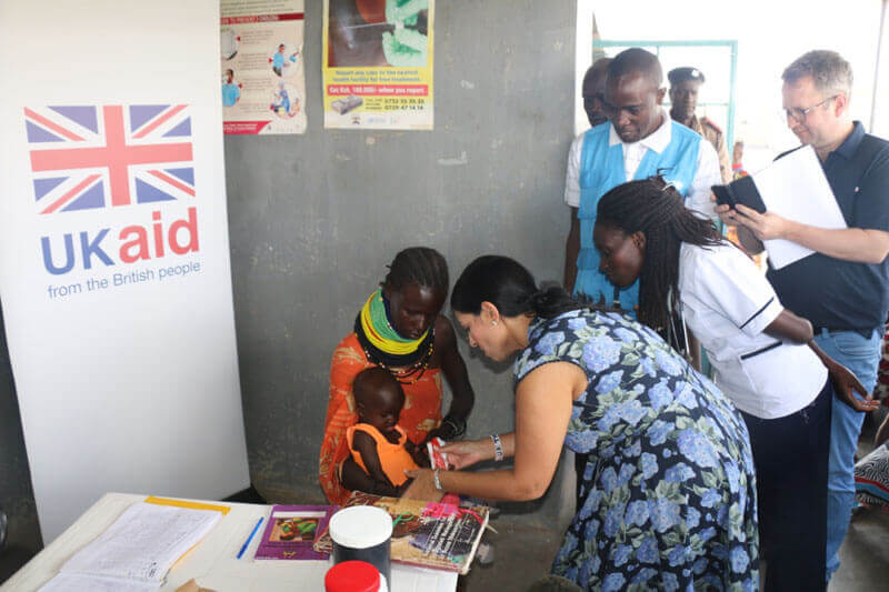 Priti Patel visits dispensary in Togo. Photo: Rob Oxley/DFID