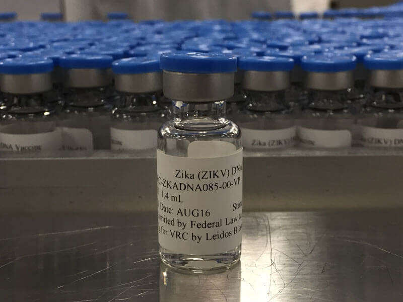 A vial of the National Institute of Allergy and Infectious Diseases (NIAID) Zika Virus Investigational DNA Vaccine (Photo: NIAID).