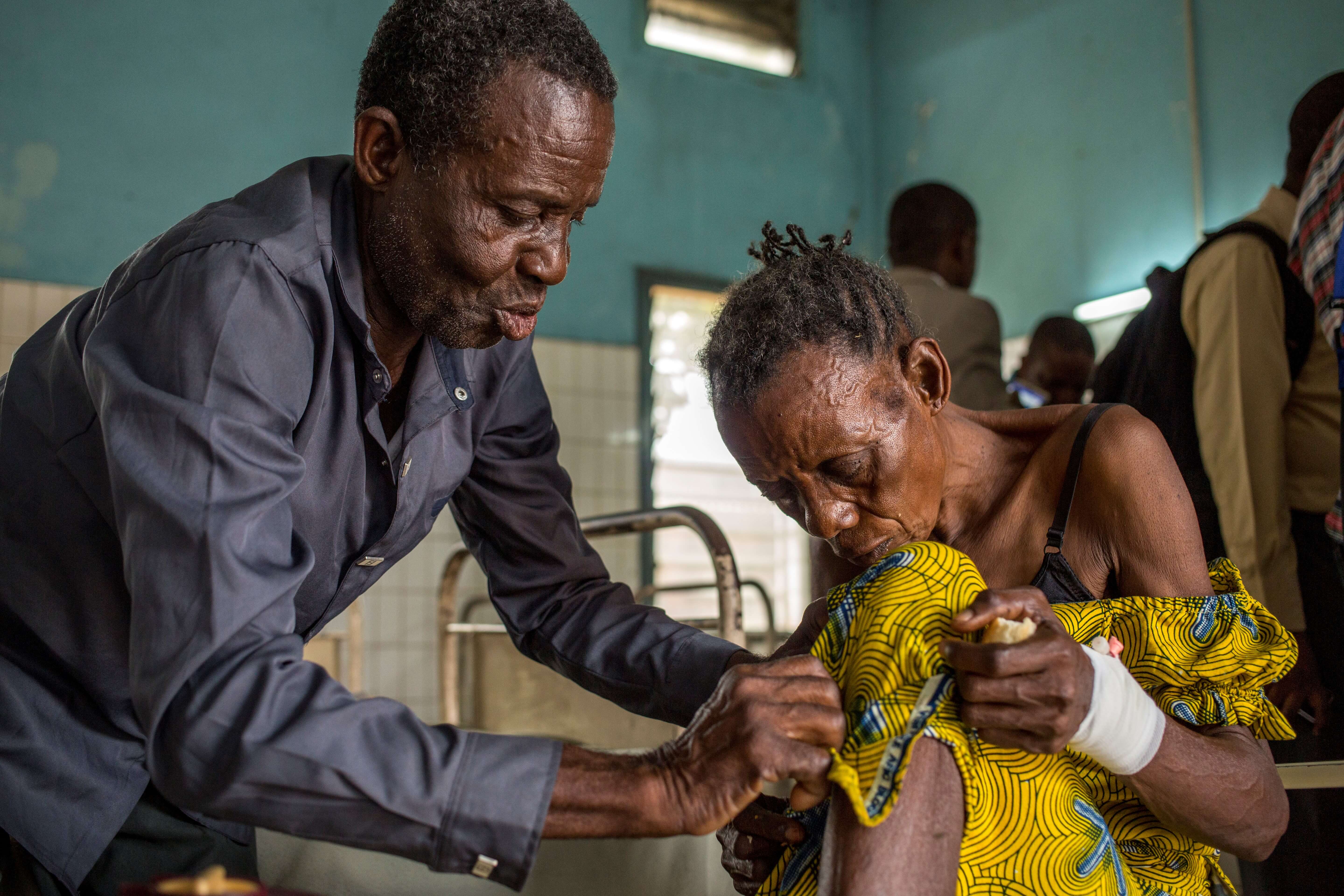 A patients with sleeping sickness in the DRC