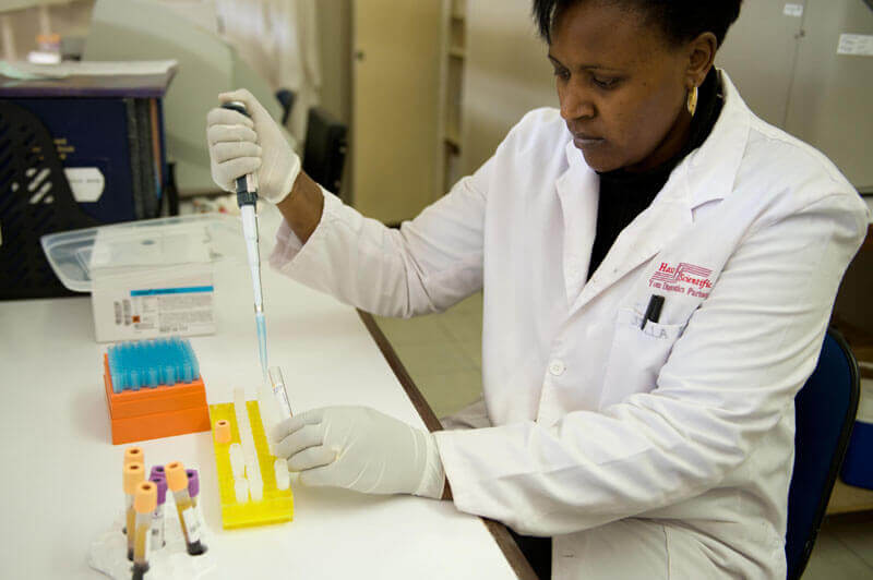 It will be the young scientists of today who will drive the innovation toward vaccines—among other new prevention technologies—that will help get to zero new HIV infections tomorrow. Photo: IAVI/Sokomoto 